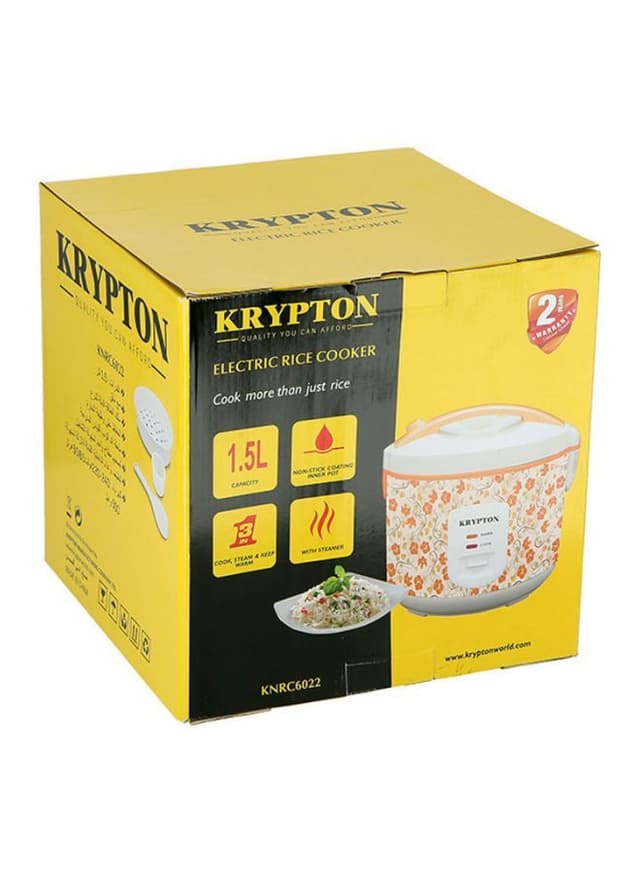 Krypton Electric Rice Cooker With Steamer KNRC6022 White & Pink