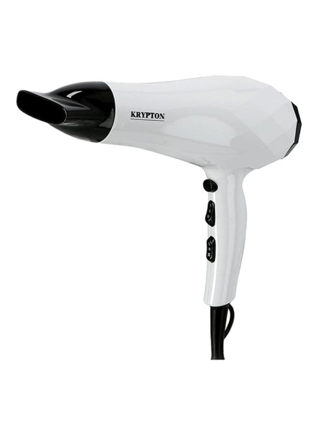 Krypton Powerful Hair Dryer Concentrator   Salon Quality with Cool Shot Function White/Black 23x9.8x27.8cm