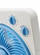 Krypton Powerful Personal Desk Box Fan With Copper Motor KNF6025 White / Blue