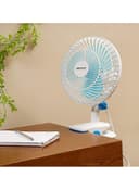 Krypton Table Fan 2 Speed Settings With Oscillating/Rotating And Static Feature 20 W KNF6035 White/Blue