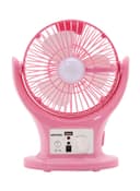 Krypton Plastic Rechargeable Fan With LED Lantern KNF6061 Pink