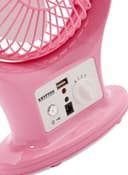 Krypton Plastic Rechargeable Fan With LED Lantern KNF6061 Pink