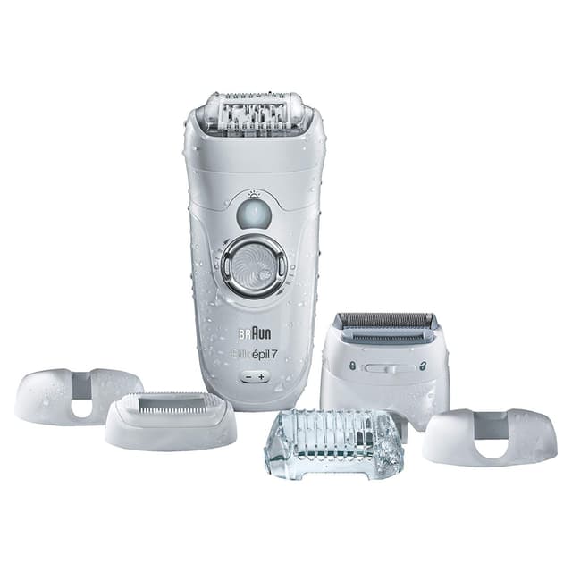 براون لازالة الشعر ( كهربائي ) 4 رؤوس - ابيض BRAUN - Silk-Epil 7 7-561 Wet And Dry Cordless Epilator