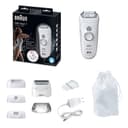 براون لازالة الشعر ( كهربائي ) 4 رؤوس - ابيض BRAUN - Silk-Epil 7 7-561 Wet And Dry Cordless Epilator