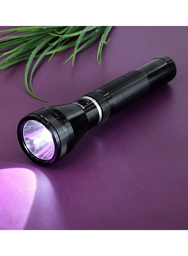 Krypton KNFL5125 Rechargeable Powerful Torch for Camping Hiking Trekking Black