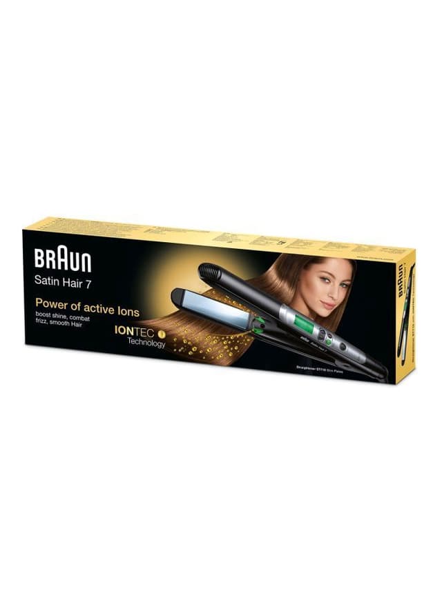 جهاز تمليس الشعر بقوة 38 واط - أسود BRAUN - Satin Hair 7 Hair Straightener