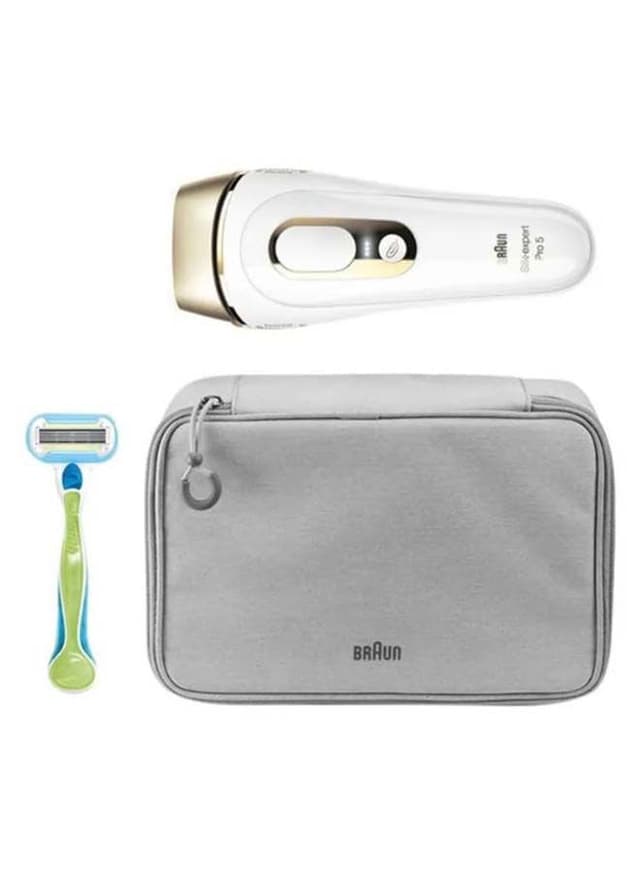 جهاز ليزر براون 400000 ومضة أبيض وذهبي BRAUN White 400000 Flashes Ipl Hair Removal