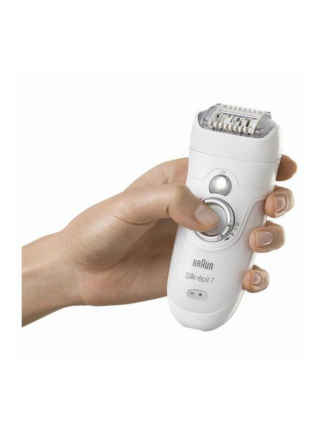 BRAUN Silk Epil 7 Wet And Dry Cordless Epilator With 8 Extras White 0.61kg