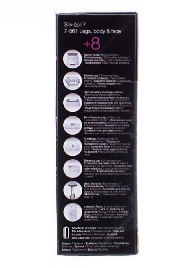 BRAUN Silk Epil 7 Wet And Dry Cordless Epilator With 8 Extras White 0.61kg