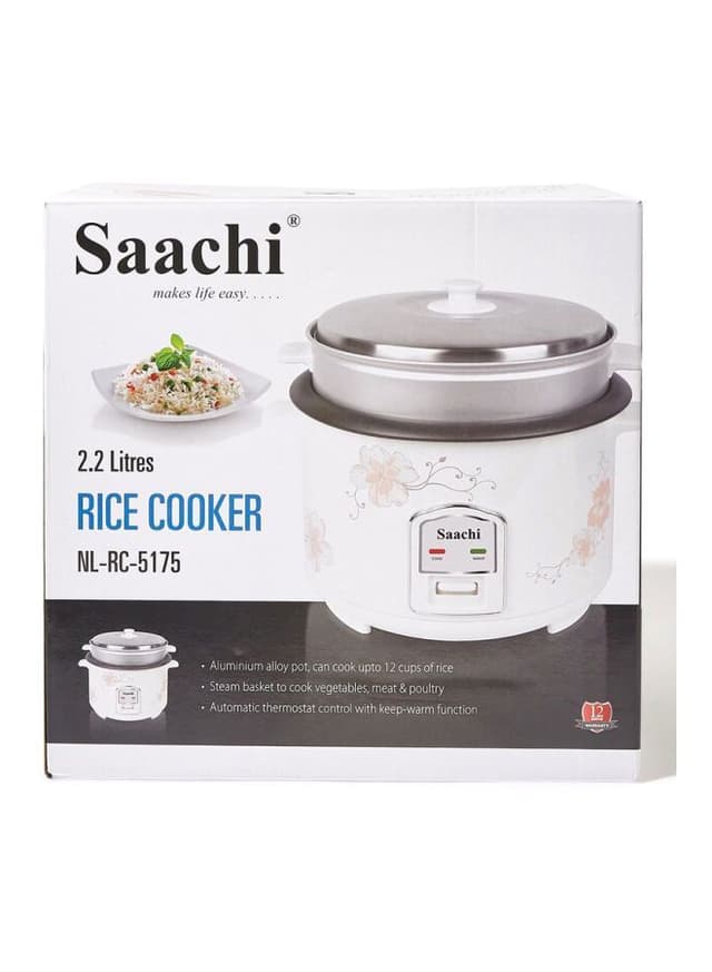 جهاز طهي الأرز بالبخار بسعة 2.2 لتر Steam Function Rice Cooker - Saachi