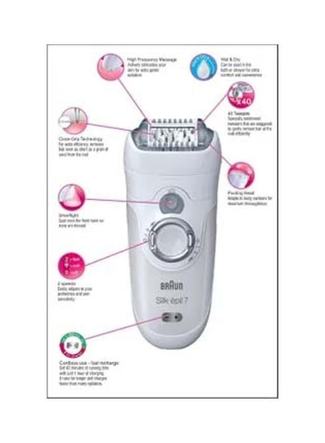 جهاز ازالة الشعر ( براون ) - أبيض BRAUN - Hair Remover