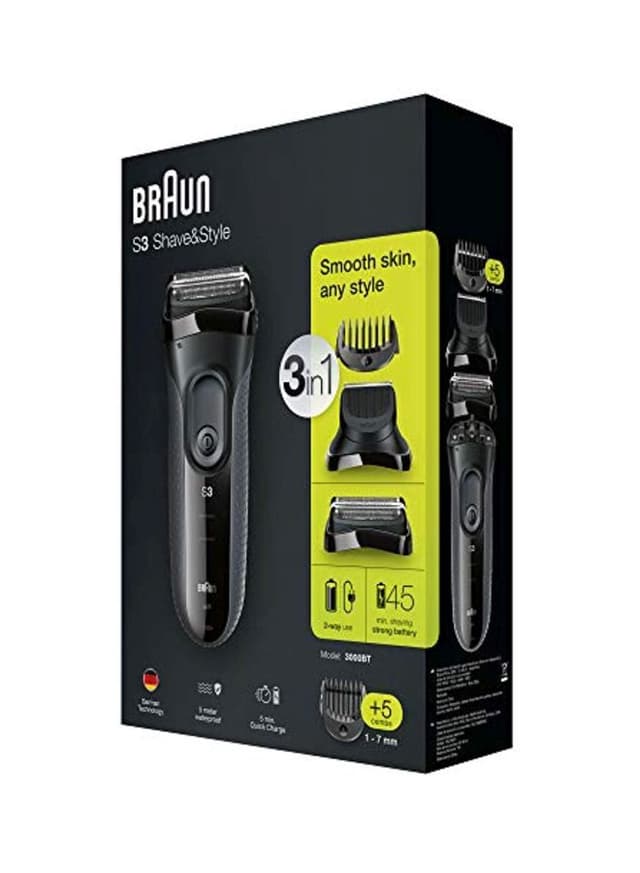 ماكينة حلاقة كهربائية للرجال 3 في 1 Electric Shaver من BRAUN