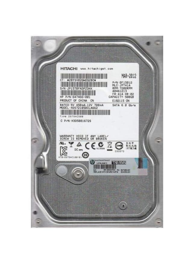 هارد ديسك سعة 500جيجا بايت Hitachi SATA Internal Hard Disk Drive