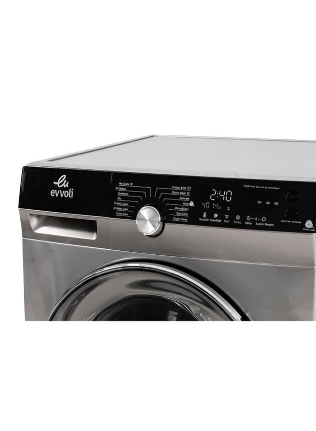evvoli 1500 PRM Front Load Washing Machine 10 l 1950 W EVWM FBLE 1015S Silver