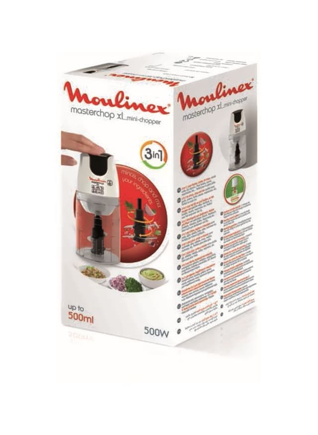 قطاعة خضراوات بسعة 0.8 لتر | Mini Chopper MasterChop - مولينكس