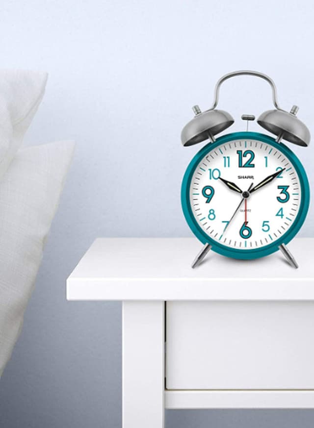 ساعة منبه Twin Bell Alarm Clock Teal من SHARP