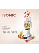 خلاط مع مطحنة كهربائية بسعة 1.6 لتر وقوة 400 واط 2 IN 1 BLENDER - ISONIC