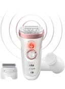 BRAUN SensoSmart Silk Epil 9 Wet And Dry Epilator And Facial Cleansing Brush White/Rose Gold
