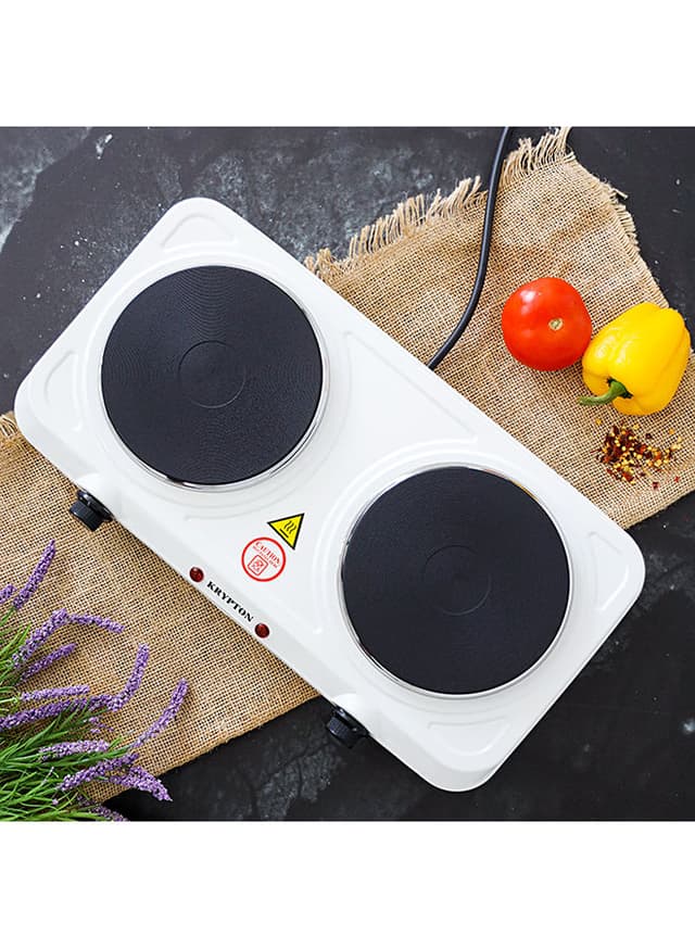 Krypton Double Burner Hot Plate 2000 W KNHP5306 White