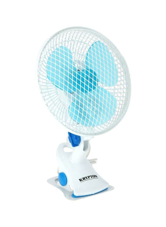 مروحة صغيرة متنقلة 35 واط أبيض/أزرق كريبيتون Krypton White/Blue 35 W Table Fan
