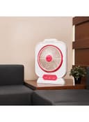 Krypton 12 Inch Rechargeable Box Fan With LED Night Light 60 W KNF111 White/Pink