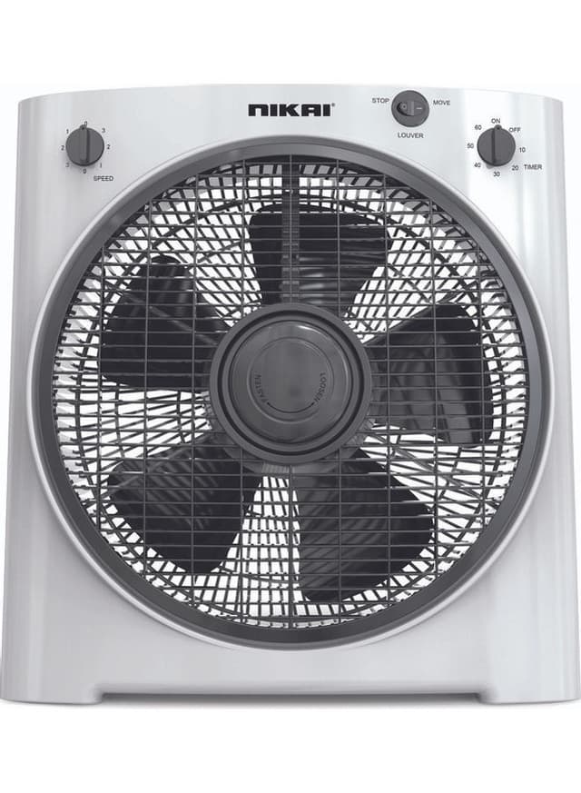 NIKAI Box Fan 5 Blades 12 Inch 40 W NF755N2 Grey