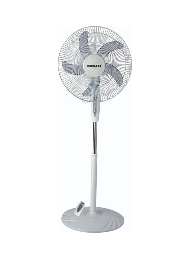 NIKAI Pedestal Fan With Remote 5 Blades 45 W NPF1634RT White