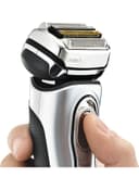 ماكينة حلاقة ( قابلة للشحن ) - اسود/ فضي  BRAUN - Series 9 Wet And Dry Cross Cutting Action Shaver