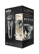 ماكينة حلاقة ( قابلة للشحن ) - اسود/ فضي  BRAUN - Series 9 Wet And Dry Cross Cutting Action Shaver