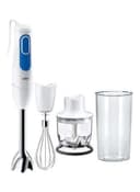 خلاط يدوي بقوة 700 واط ( مرفق بوعاء ومطحنة وخفاقة ) - أبيض  BRAUN - Multiquick 3 Hand Blender with Attachments MQ 3025 Spaghetti