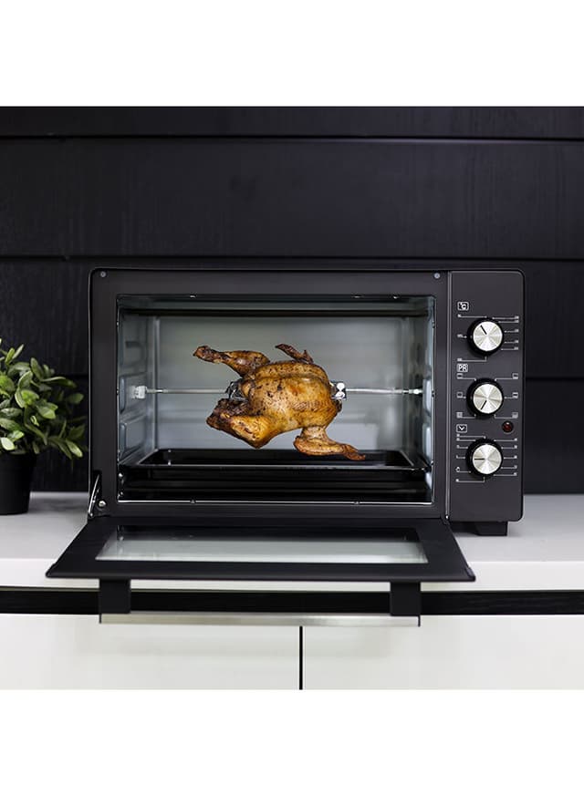 Krypton Electric Microwave Oven With Rotisserie Functions And Grill Function 30 l 1600 W KNO5324 Black