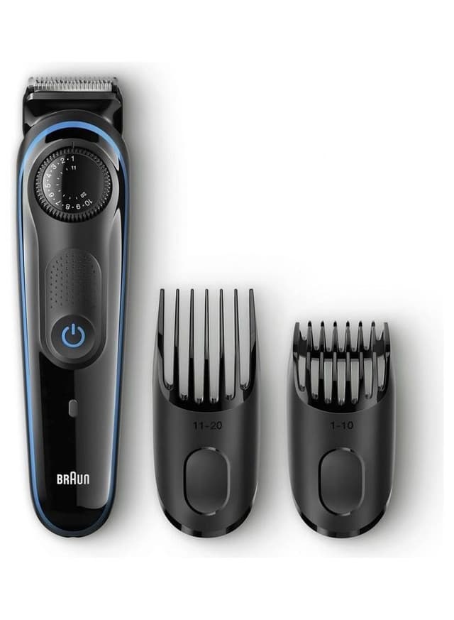 Braun BT3040 Beard Trimmer For Men With 2 Combs And Free Gillette Fusion ProGlide Razor Black - 237112