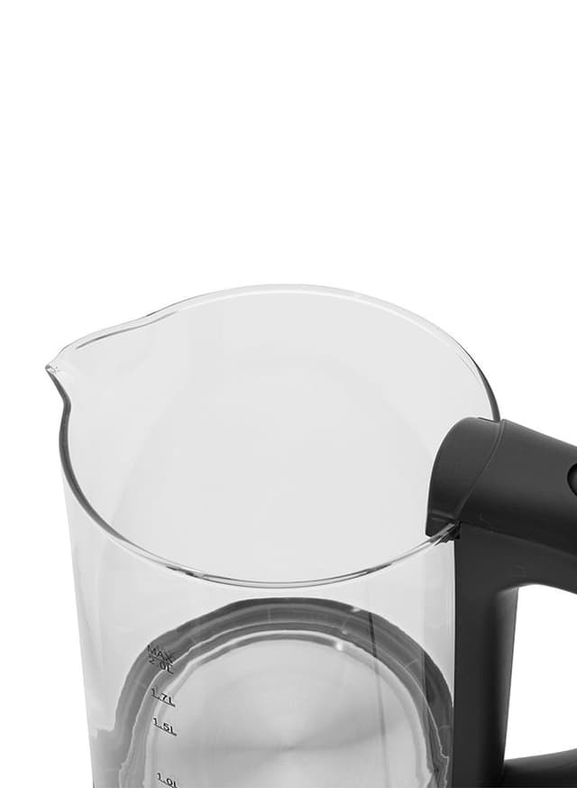 Krypton 2L Electric Cordless Glass Kettle 2 l 1500 W KNK6221 Black/Silver