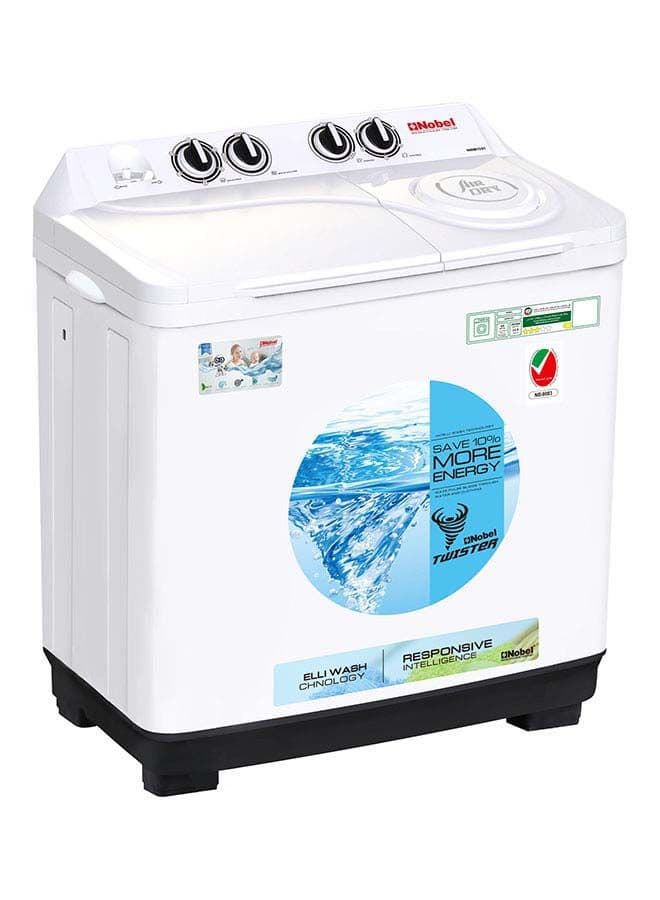 NOBEL Twin Tub Semi Auto Washer 12 kg 500 W NWM1301 White