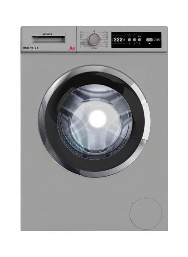 Hoover 6KG Washing Machine 1000RPM Silver HWM-V610-S ( Made in Turkey)