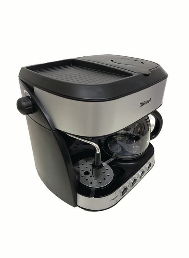 ماكينة صنع القهوة الكهربائية بضغط 15 بار 1.25 لتر NOBEL Coffee Machine With Frother And Espresso