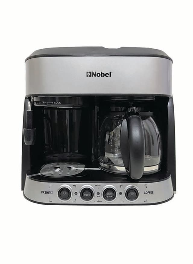 ماكينة صنع القهوة الكهربائية بضغط 15 بار 1.25 لتر NOBEL Coffee Machine With Frother And Espresso