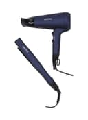 Krypton Portable 2 In 1 Hair Dryer & Hair Straightener Black