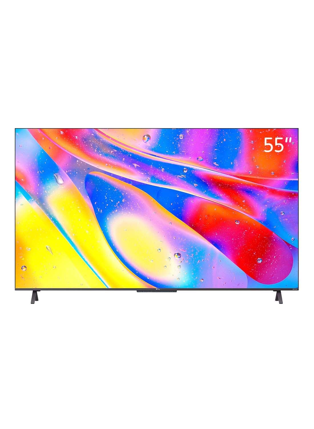 TCL 55 Inch Q LED Android Smart UHD TV with Integrated ONKYO Speakers 55C726 Black