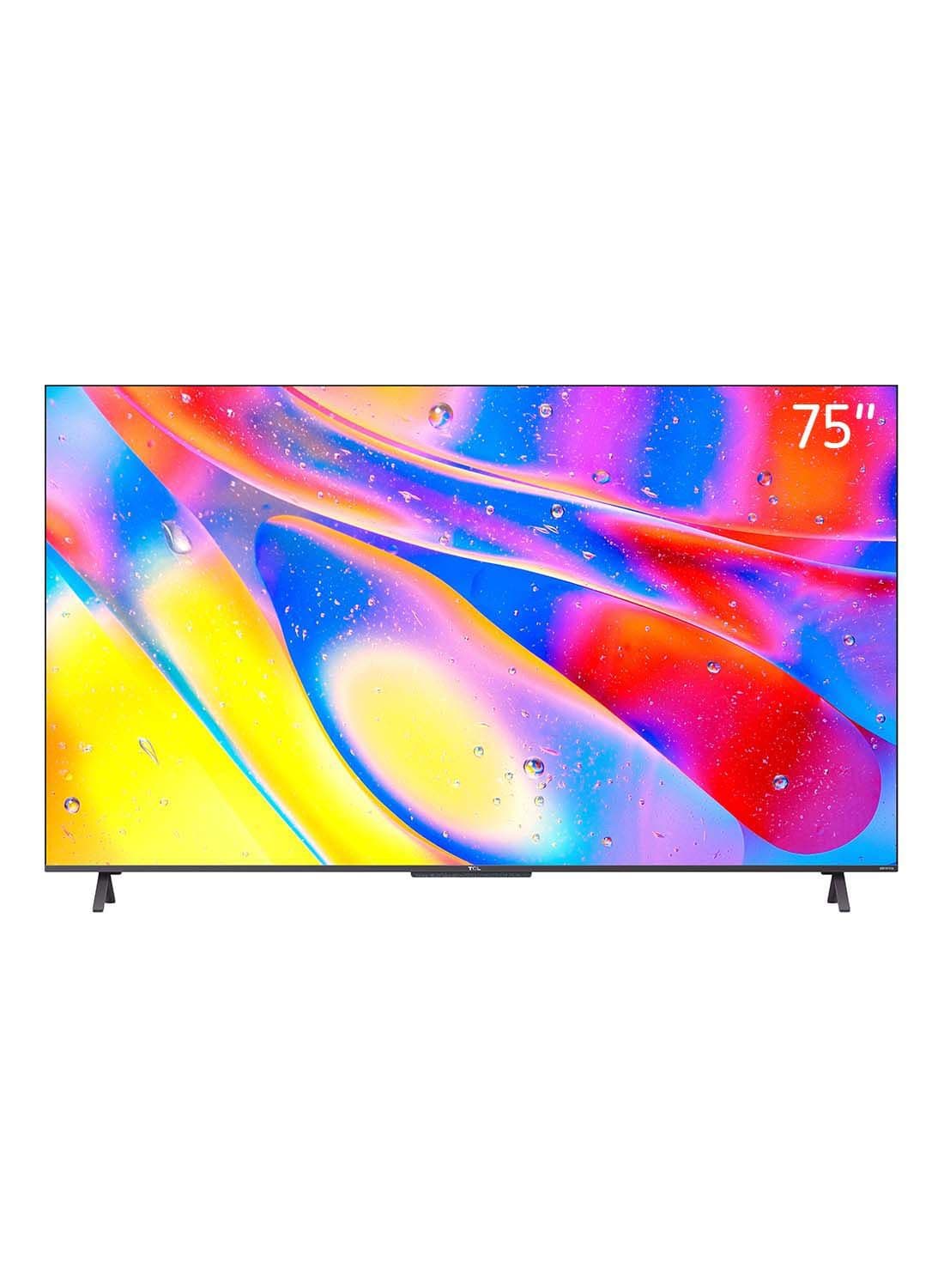 TCL 75 Inch Q LED Android Smart UHD TV With Intregated Onkyo Speakers 75C726 Black