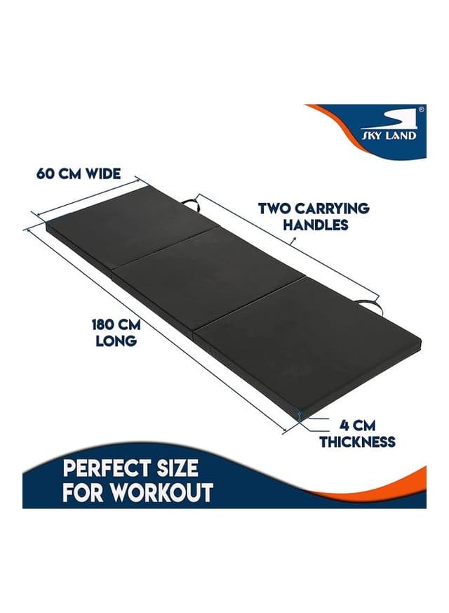 سجادة يوغا للتمارين الرياضية قابلة للطي محمولة وخفيفة الوزن مضادة للانزلاق سكاي لاند Exercise Mat foldable SkyLand
