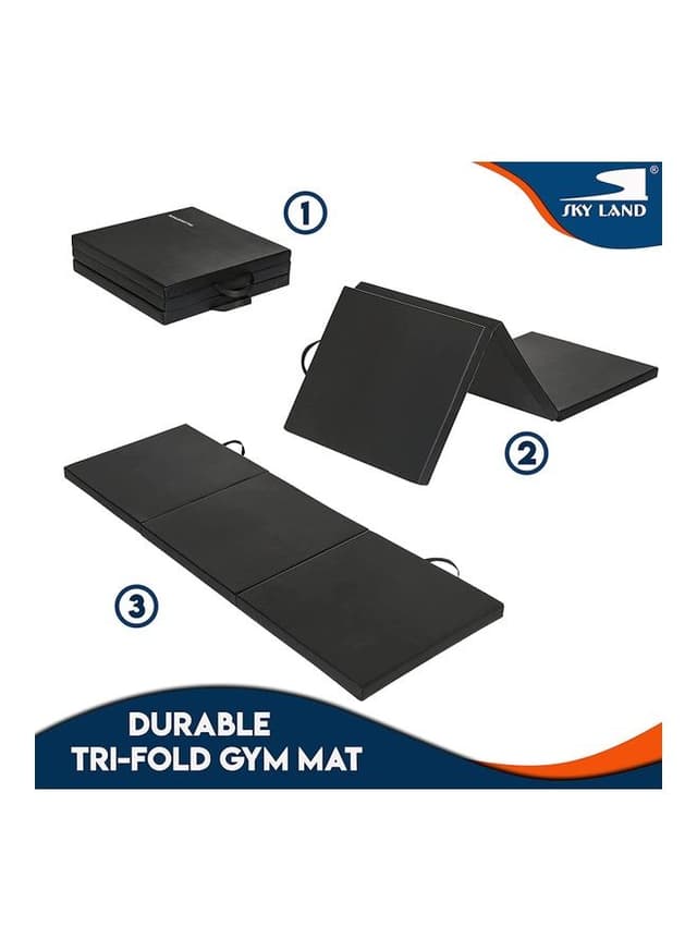 سجادة يوغا للتمارين الرياضية قابلة للطي محمولة وخفيفة الوزن مضادة للانزلاق سكاي لاند Exercise Mat foldable SkyLand