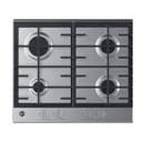 Hoover 4 Hob Burner Vitroceramic Cooker With Oven Silver/Black