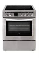 Hoover 4 Hob Burner Vitroceramic Cooker With Oven Silver/Black