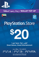 بطاقة شحن سوني PlayStation Network US $ 20 (ستور إماراتي)