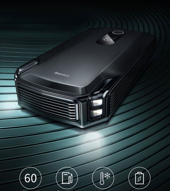 Baseus Super Energy Max Car Jump Starter 8.0L Gas 4.0L Diesel Engine 12V Portable Power Pack Automotive Battery Booster Charger with USB Port Smart Jumper Cables LED Flashlight