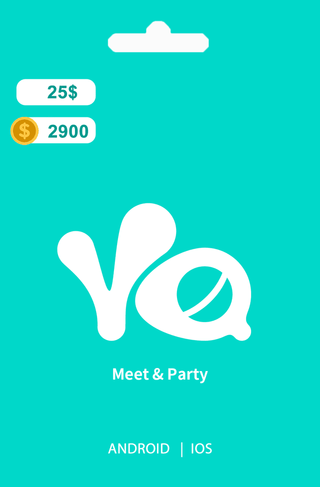 Yalla Live 2900 Gold gift card