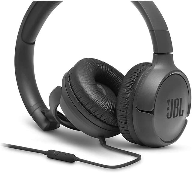 سماعات سلكية لون أسود JBL T500 Wired On-Ear  Headphones - JBL