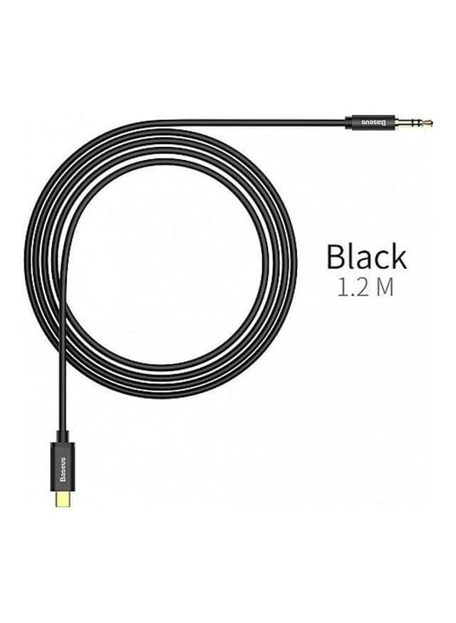 Baseus Yiven Type-C Male To 3.5 Male Audio Cable 120cm Black/Silver - 213430