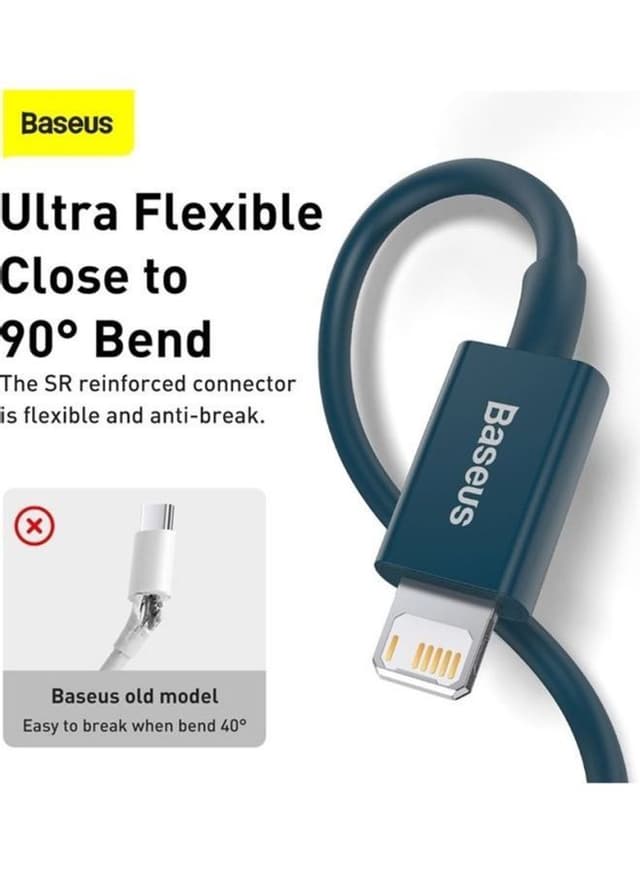 Baseus Superior Series USB to Lightning 2.4A Fast Charging Data Cable 2m Blue